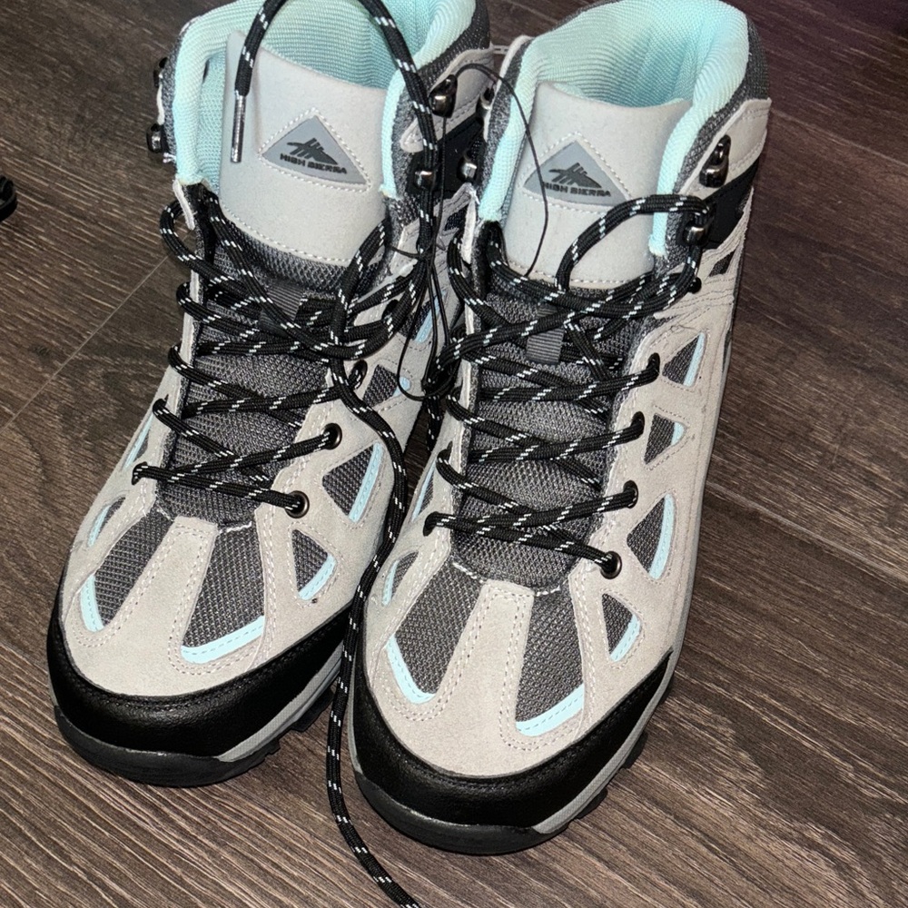 High Sierra Gray and Black Athletic Shoes